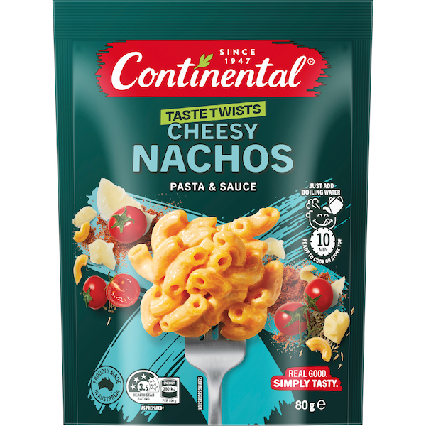 Continental Taste Twists Pasta & Sauce Cheesy Nachos 80g