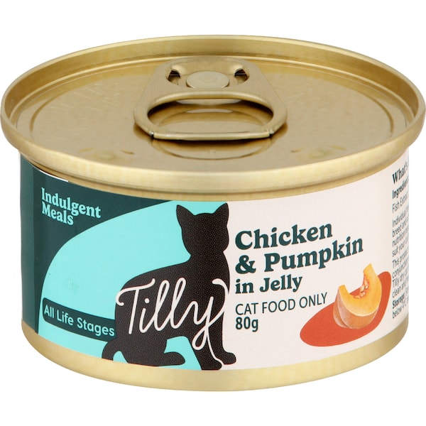 Tilly Wet Cat Food Can Chicken & Pumpkin In Jelly 80g