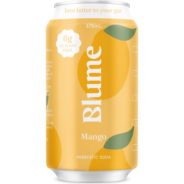 Blume Sparkling Prebiotic Soda Mango 375mL