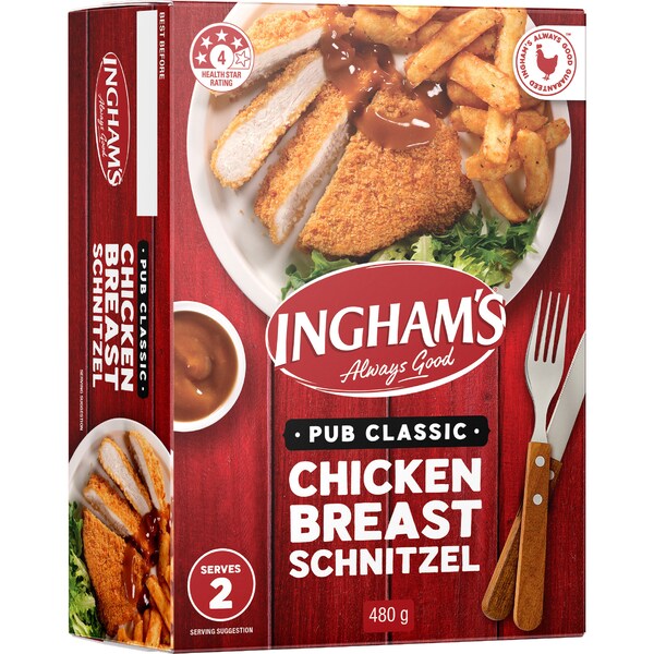 Ingham's Chicken Breast Schnitzel Pub Classic 480g