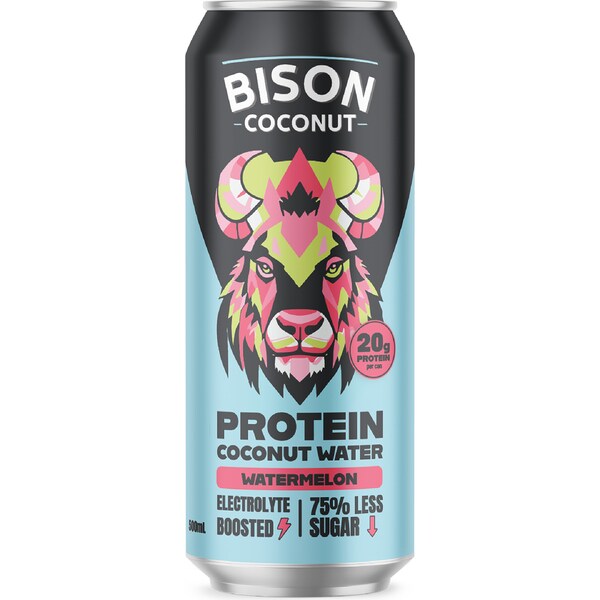 Bison Protein Coconut Water Watermelon 500mL