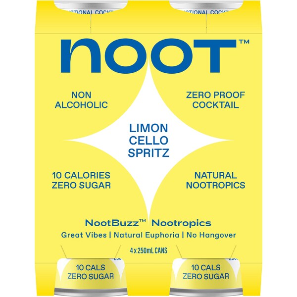 Noot Non Alcoholic Cocktail Limoncello Spritz 250mL x 4 pack