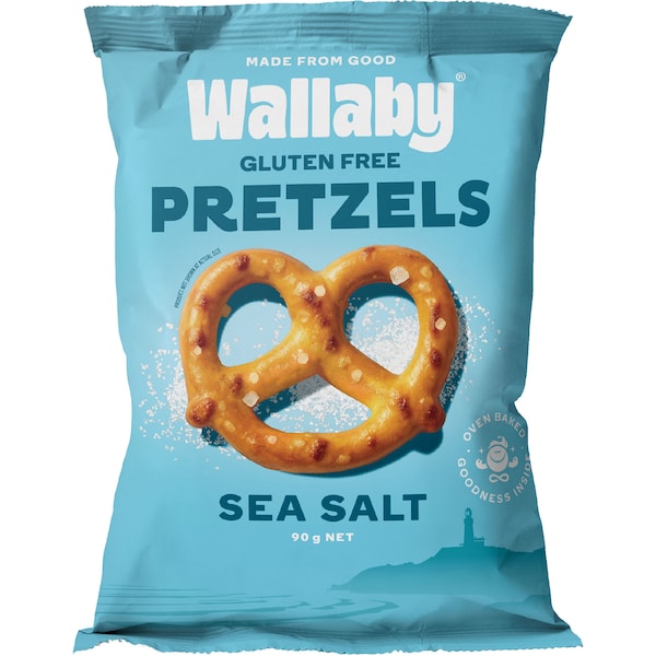 Wallaby Gluten Free Pretzels Sea Salt 90g