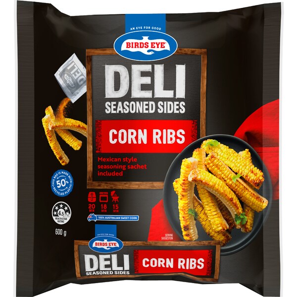 Birds Eye Deli Seasoned Sides Corn Ribs 600g