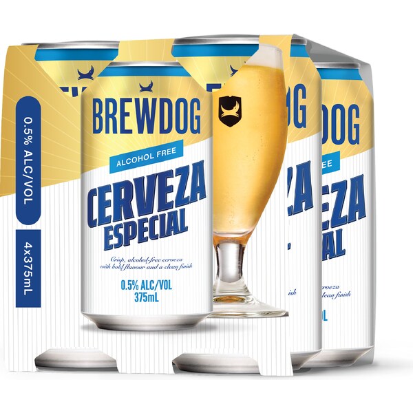 Brewdog Alcohol Free Cerveza Especial 375mL x 4 pack