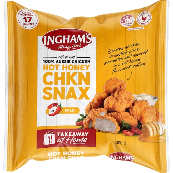 Ingham's Hot Honey Chkn Snax 600g