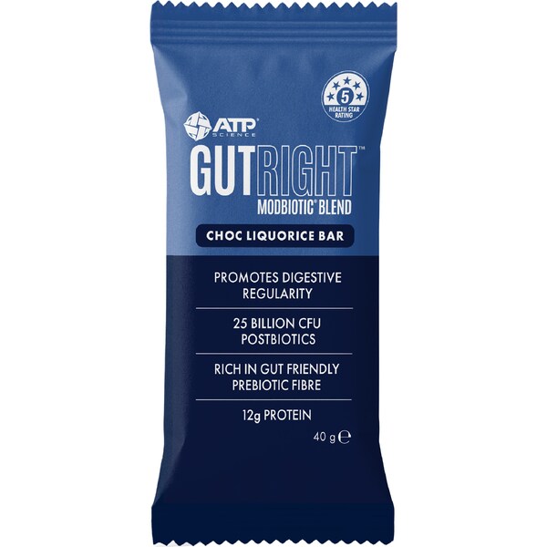 ATP Science Gutright Modbiotic Blend Bar Chocolate Liquorice 40g