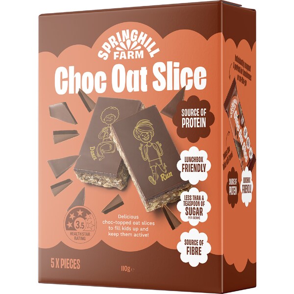 Springhill Farm Choc Oat Slice 5 pack