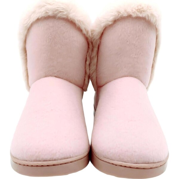 Ladies Faux Fur Collar Boots Pink Size 9/10 each