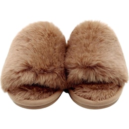Ladies Faux Slide Slippers Chocolate Size 7/8 each – Woolworths
