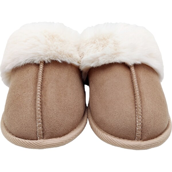 Ladies Scuff Slippers Beige Size 5/6 each