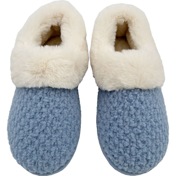 Ladies Moccasin Slippers Blue Size 7/8 each