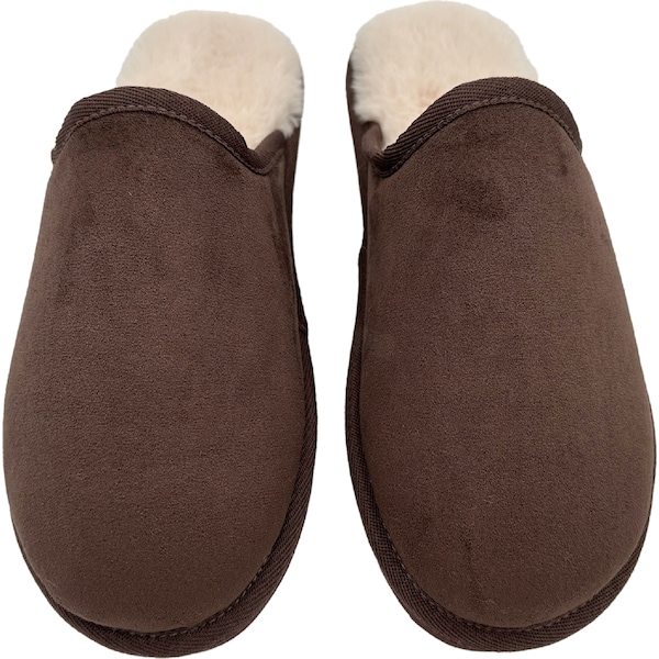 Mens Slide Slippers Chocolate Size 11/12 each