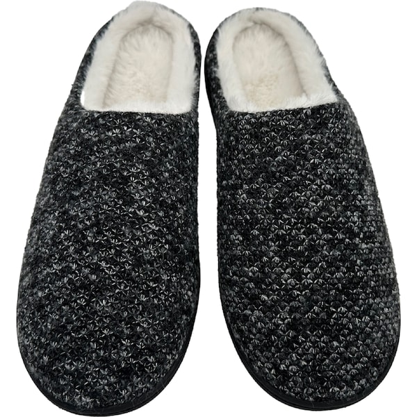 Mens Scuff Slippers Black Size 11/12 each