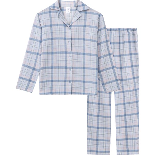 Ladies Flannelette Pyjamas Blue Size S each