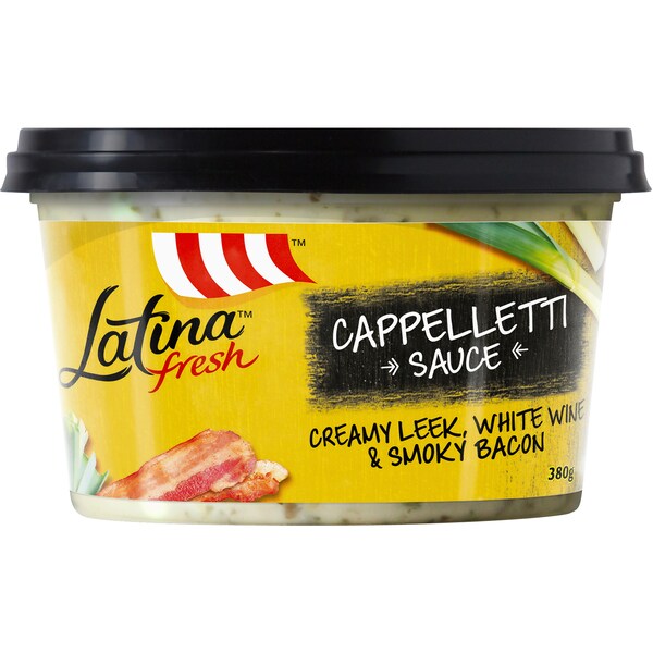 Latina Fresh Cappelletti Sauce Creamy Leek White Wine & Smokey Bacon 380g