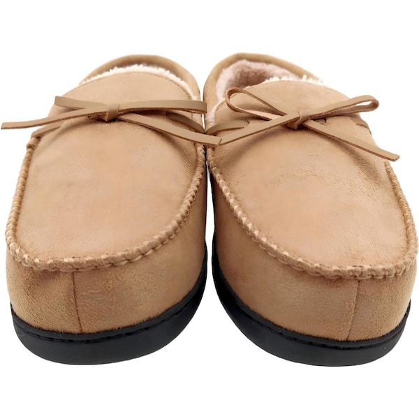 Mens Moccasin Slippers Tan Size 11/12 each