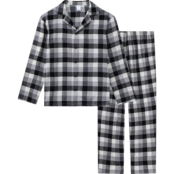 Mens Flannelette Pyjamas Grey Size M each