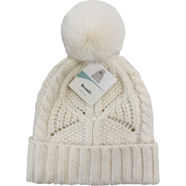 Ladies Beanie Cream each