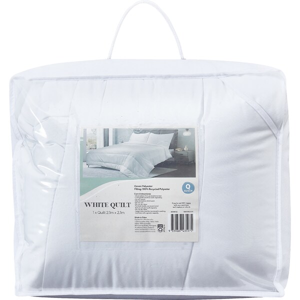 White Queen Bed Quilt each