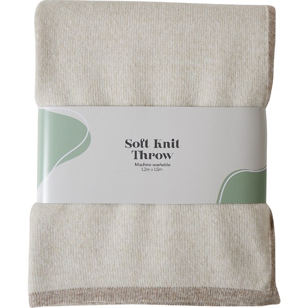 Soft Knit Throw Cream each