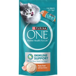 Purina One Immune Support Cat Treats Puree With Chicken 14g x 4 pack – Woolworths