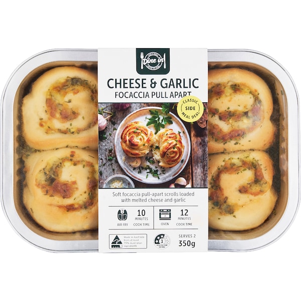 Dine In Focaccia Pull Apart Cheese & Garlic 350g