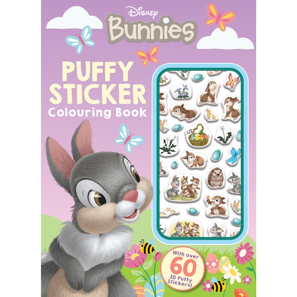 Disney Bunnies Puffy Sticker Easter Colouring Book each