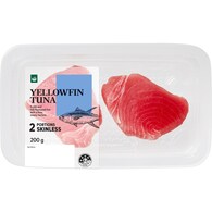 Woolworths 2 Pack Yellowfin Tuna Fillets Skinless
