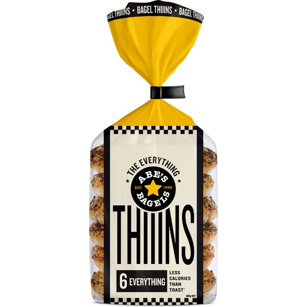 Abe's Bagels Thins Everything 300g