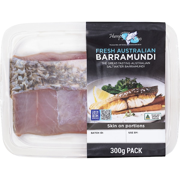 Humpty Doo Barramundi Portions Skin On 300g