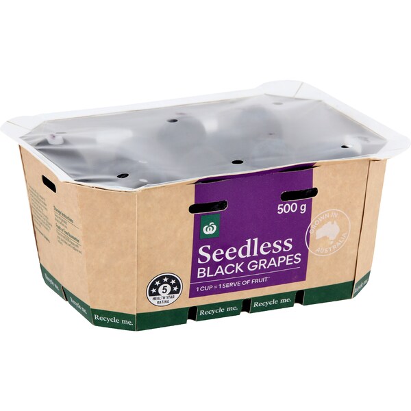 Seedless Black Grapes 500g