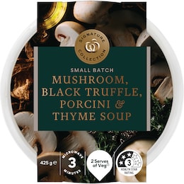 Signature Collection Mushroom Black Truffle Porcini & Thyme Soup 425g