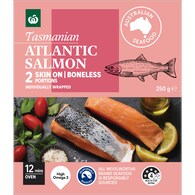 Woolworths Tasmanian Salmon Portions Skin On