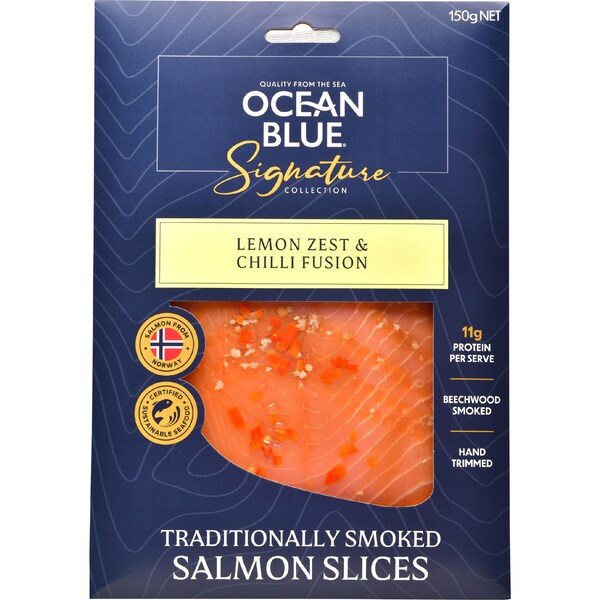 Ocean Blue Signature Collection Smoked Salmon Lemon Zest & Chilli 150g
