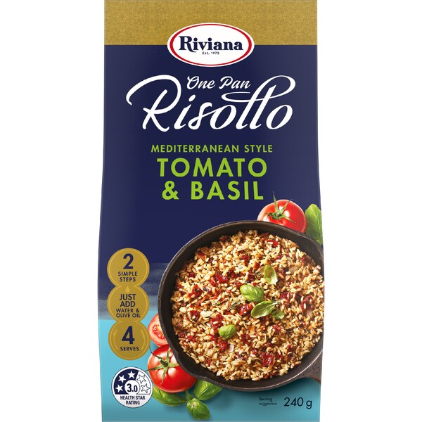 Riviana One Pan Risotto Mediterranean Style Tomato & Basil 240g
