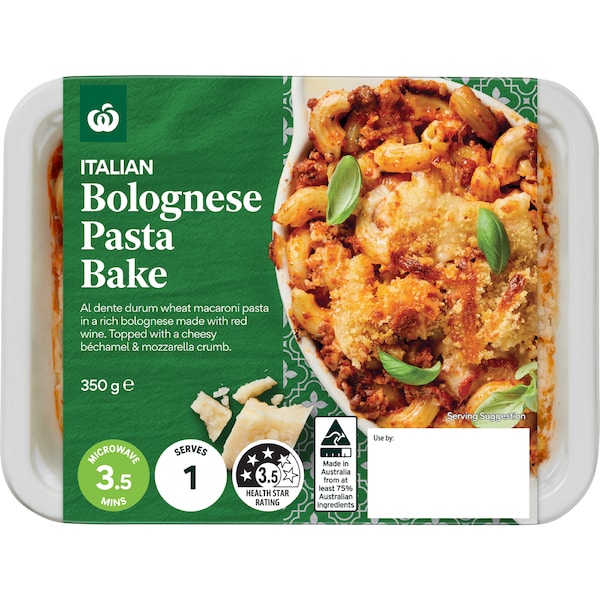 Woolworths Bolognese Pasta Bake 350g