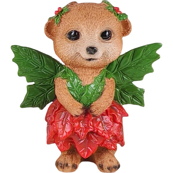 Mirabella December Meerkat Holly & Poinsettia Flower each