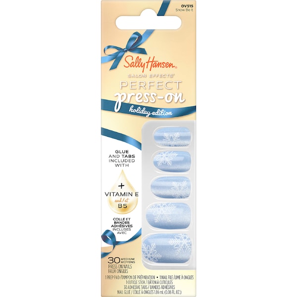 Sally Hansen Salon Effects Perfect Press On Nails Snow Be It 30 pack
