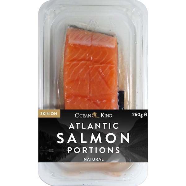 Ocean King Atlantic Salmon Portions Skin On 260g