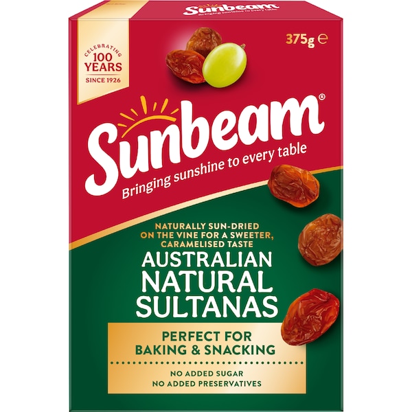 Sunbeam Australian Natural Sultanas 375g