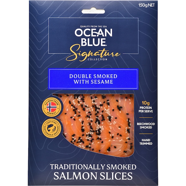 Ocean Blue Signature Collection Double Smoked Salmon With Sesame 150g