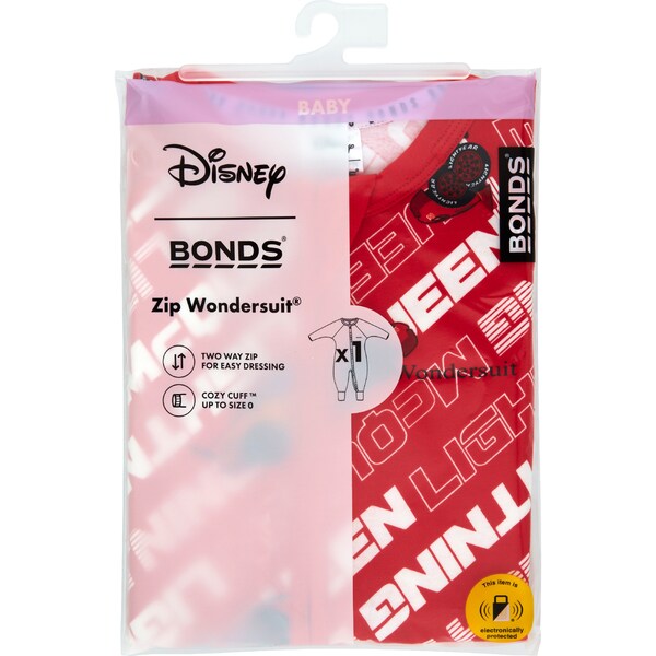 Bonds Zip Wondersuit Disney Cars Red Size 0 each