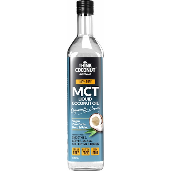 Think Coconut 100% Pure MCT Liquid Coconut Oil 500mL