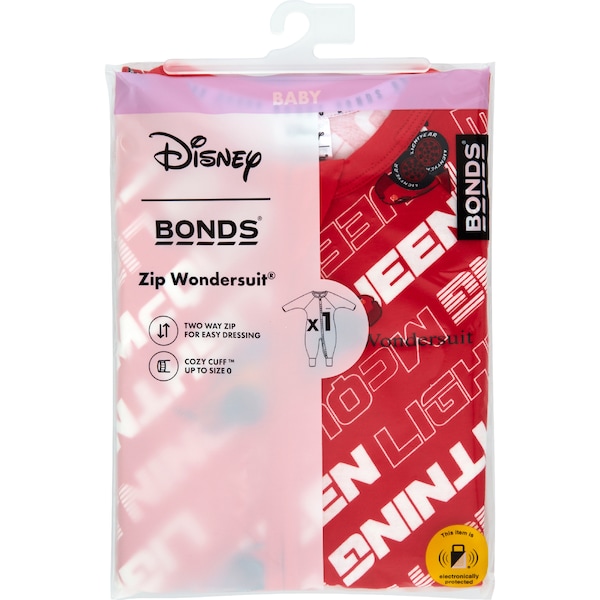 Bonds Zip Wondersuit Disney Cars Red Size 00 each
