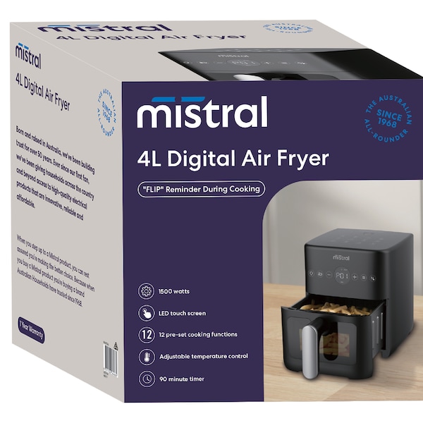 Mistral Digital Air Fryer 4L each