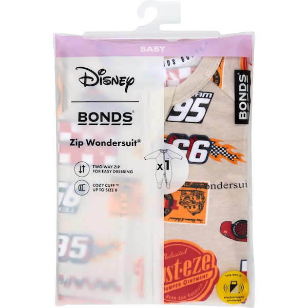 Bonds Zip Wondersuit Disney Cars Tan Size 000 each