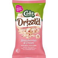 Cobs Drizzl'd Popcorn Strawberries & Cream