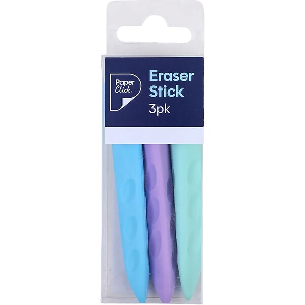 Paperclick Eraser Sticks 3 pack