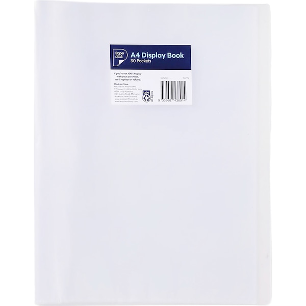 Paperclick A4 Display Book 30 Pages Assorted each